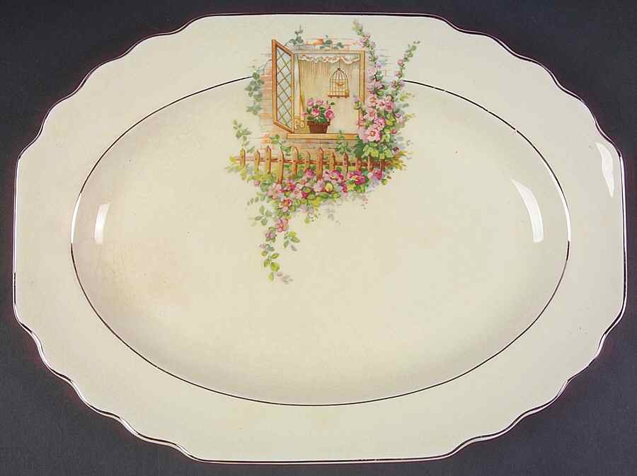 Breakfast Nook 11" Oval Serving Platter by WS George-1
