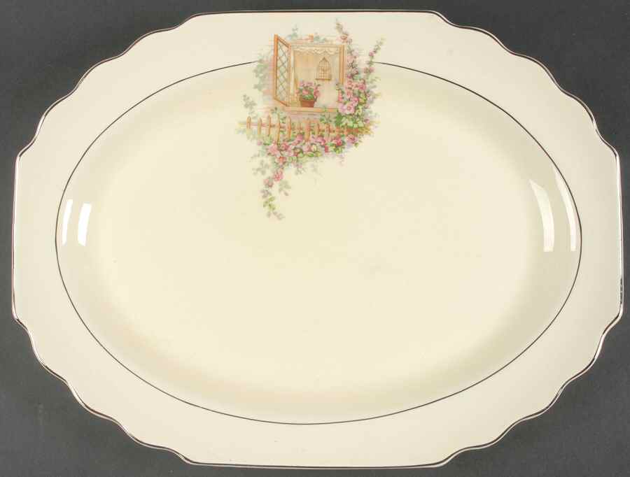 Breakfast Nook 15" Oval Serving Platter by WS George-1