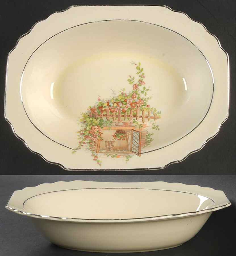 Breakfast Nook 9" Oval Vegetable Bowl by WS George-1