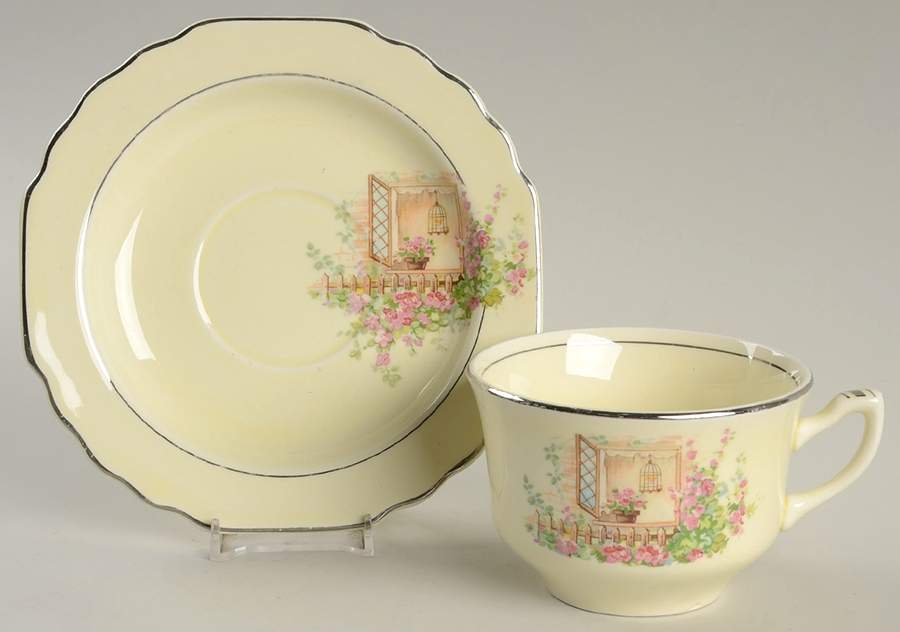 Breakfast Nook Oversized Cup & Saucer Set by WS George-1