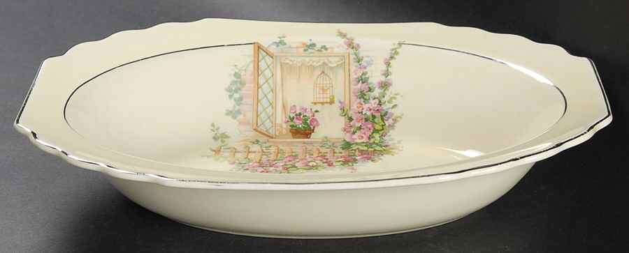 Breakfast Nook 10" Oval Vegetable Bowl by WS George-1