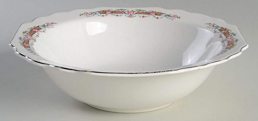 Flower Rim 9" Round Vegetable Bowl by WS George-1