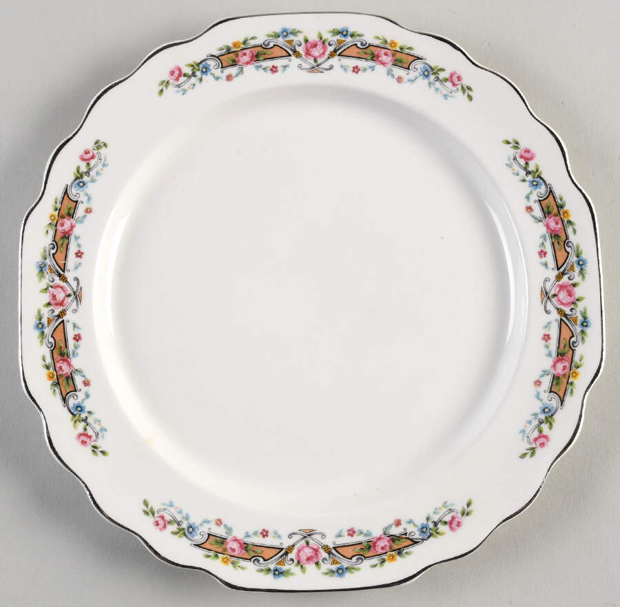 Flower Rim Salad Plate by WS George-1