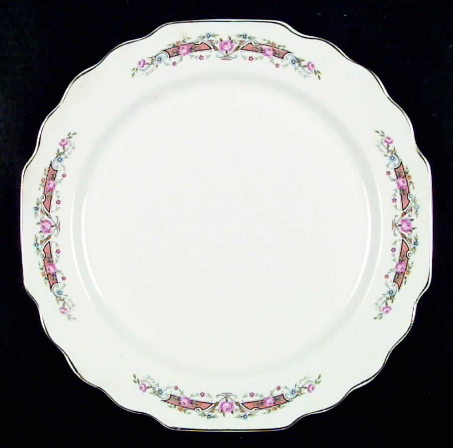 Flower Rim Dinner Plate by WS George-1