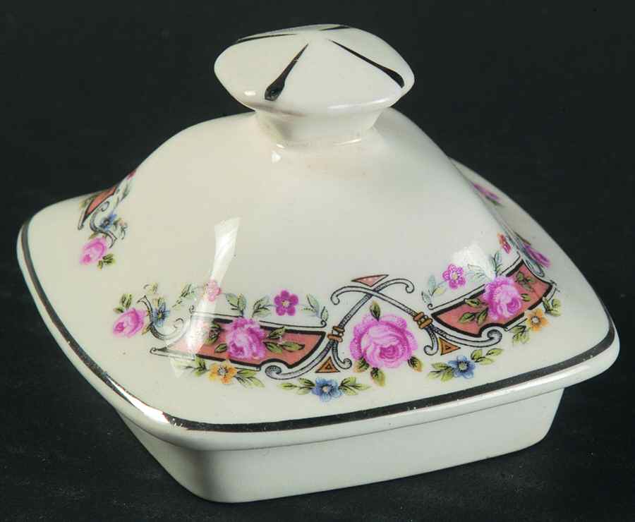 Flower Rim Lid for Sugar Bowl by WS George-1