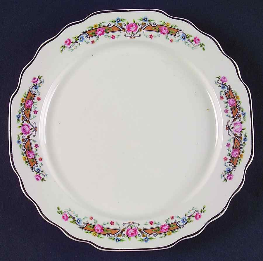 Flower Rim Salad Plate by WS George-1