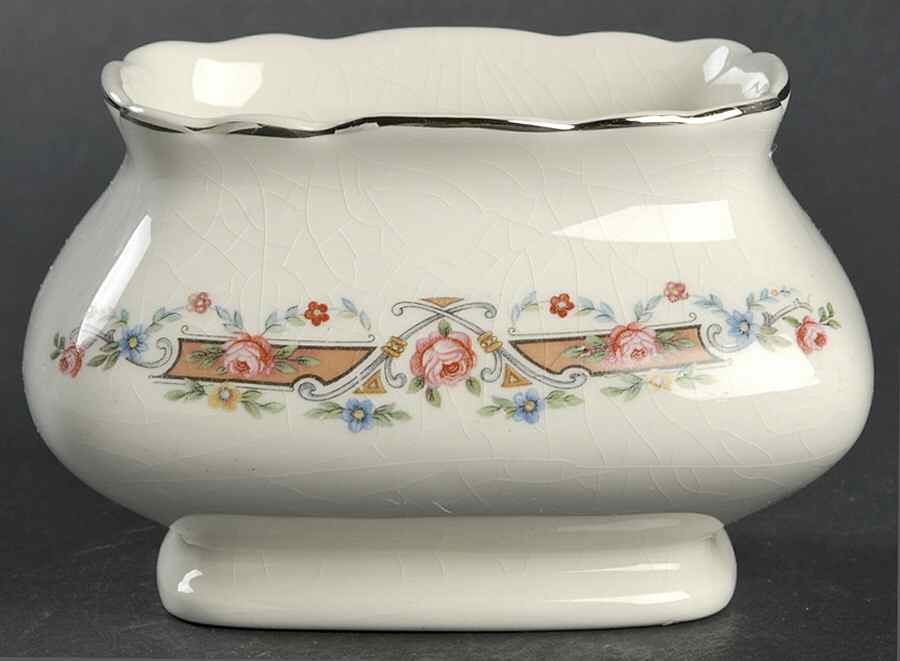 Flower Rim Open Sugar Bowl by WS George-1