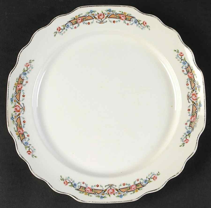 Flower Rim Luncheon Plate by WS George-1