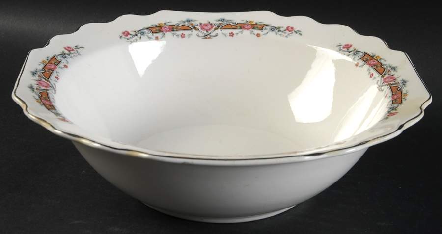 Flower Rim 8" Round Vegetable Bowl by WS George-1