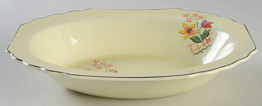 Gaylea (Lido, Canarytone) 9" Oval Vegetable Bowl by WS George-1
