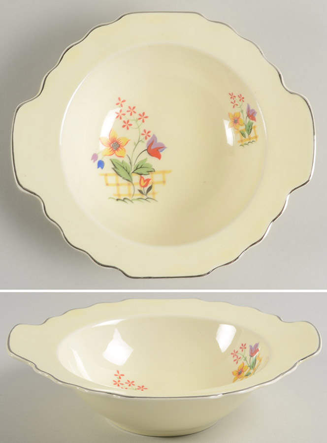Gaylea (Lido, Canarytone) Lugged Cereal Bowl by WS George-1