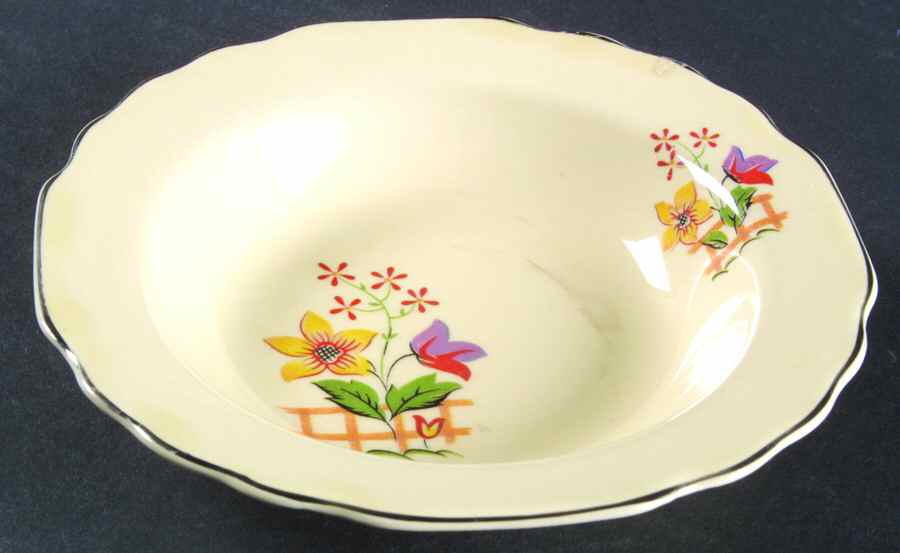 Gaylea (Lido, Canarytone) Rim Fruit/Dessert (Sauce) Bowl by WS George-1
