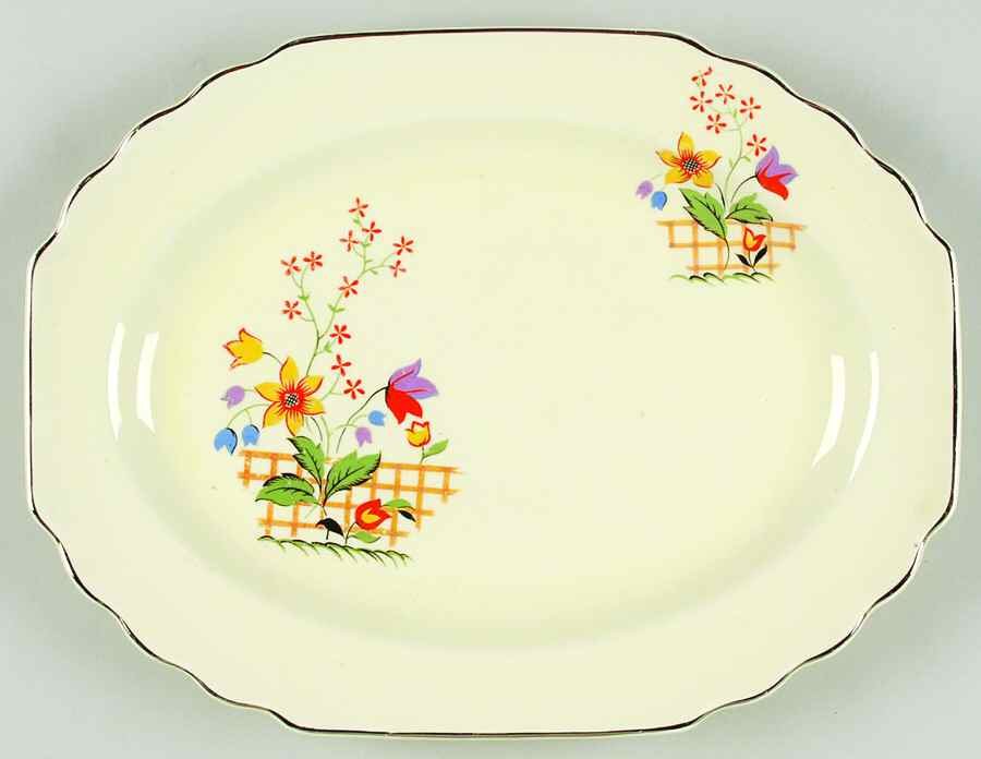Gaylea (Lido, Canarytone) 11" Oval Serving Platter by WS George-1