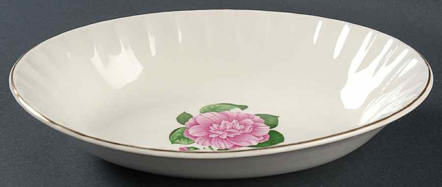 Camellia 9" Oval Vegetable Bowl by WS George-1