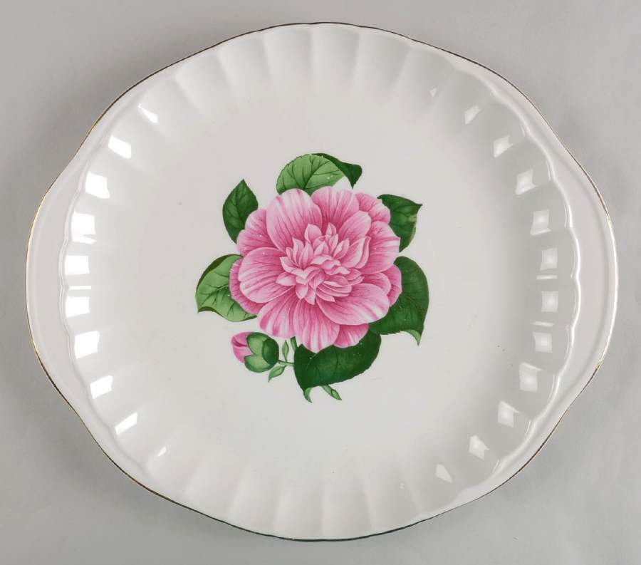 Camellia Handled Cake Plate by WS George-1