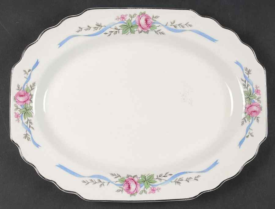 GEO107 11" Oval Serving Platter by WS George-1