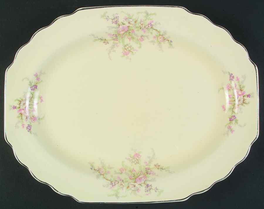 GEO109 13" Oval Serving Platter by WS George-1