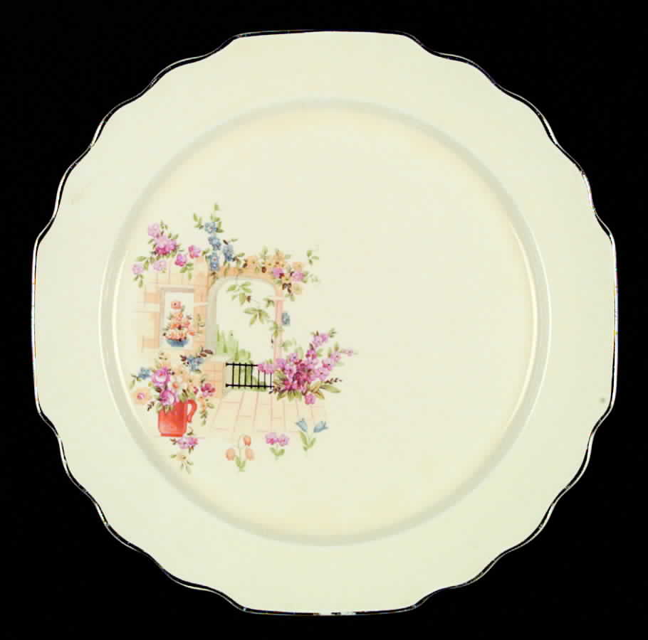 Geo114 (Platinum Trim0 Dinner Plate by WS George-1