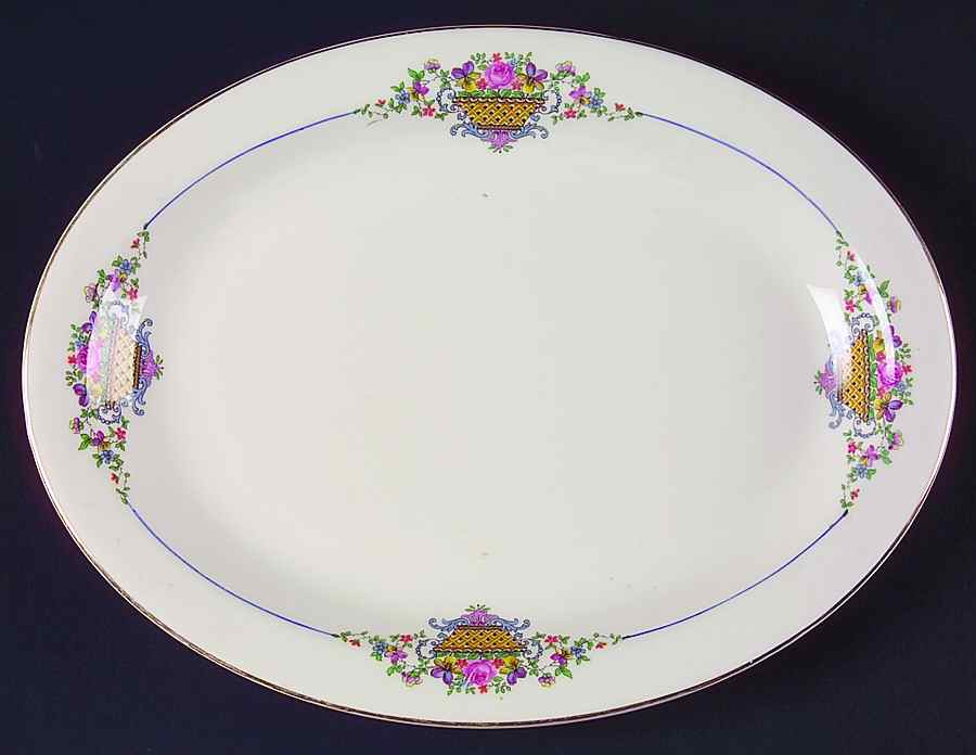GEO115 11" Oval Serving Platter by WS George-1