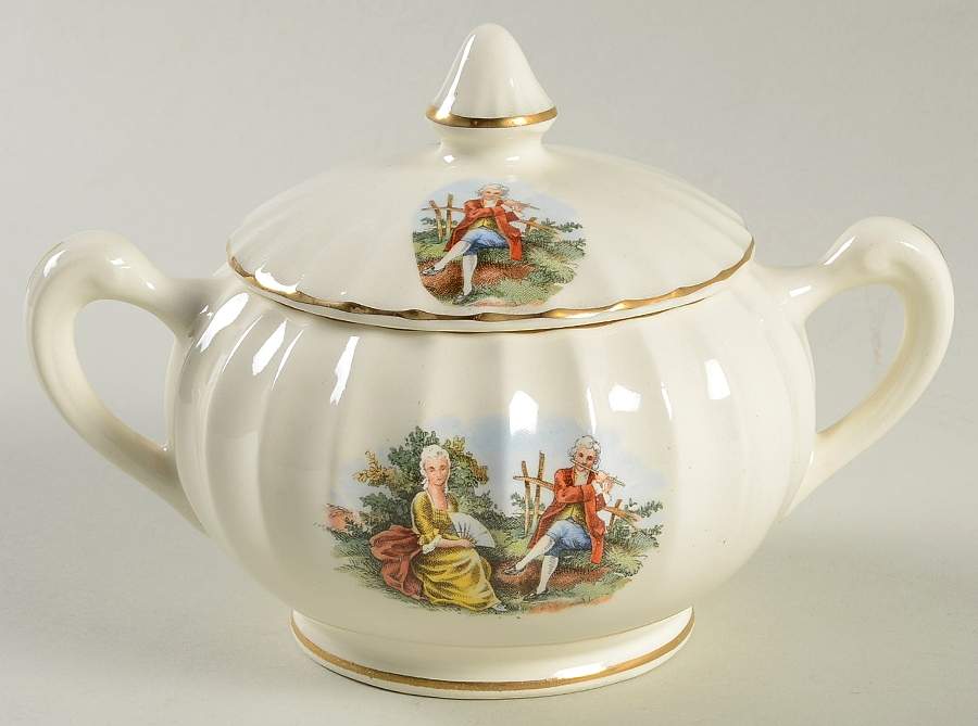 GEO118 Sugar Bowl & Lid by WS George-1