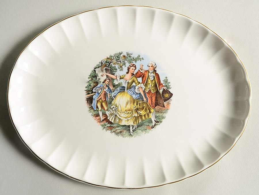 GEO118 11" Oval Serving Platter by WS George-1