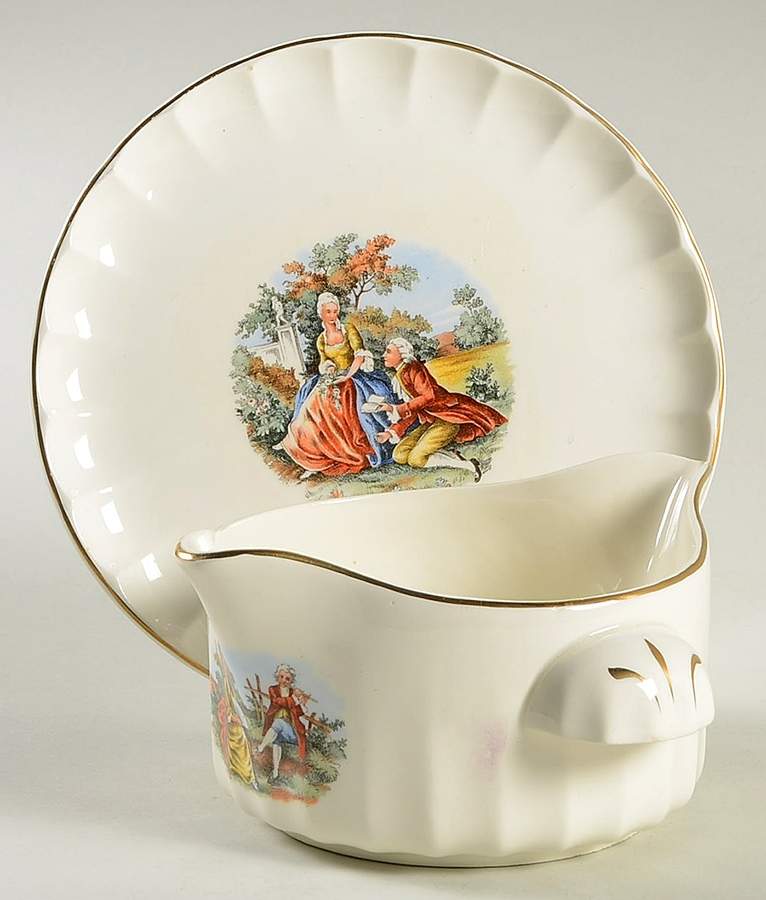 GEO118 Gravy Boat & Underplate by WS George-1