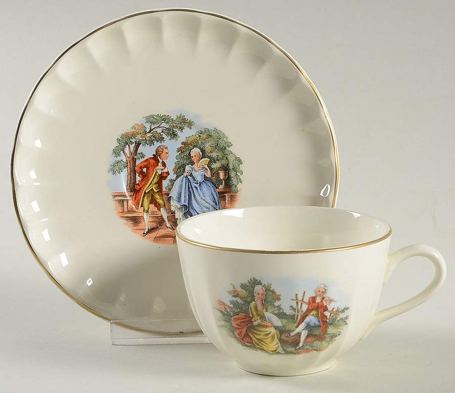GEO118 Flat Cup & Saucer Set by WS George-1