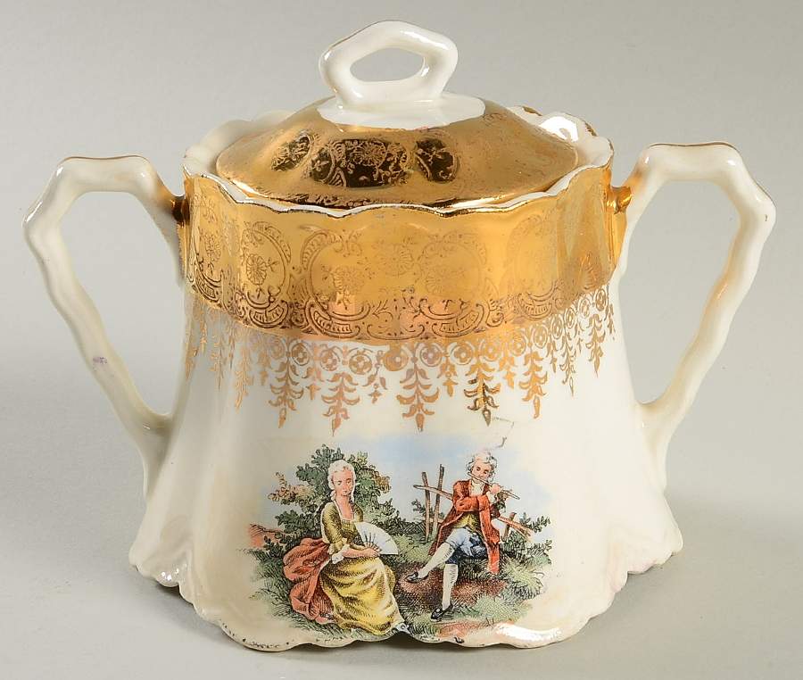 GEO12  Sugar Bowl & Lid by WS George-1