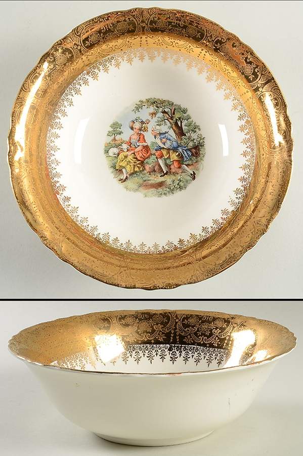 GEO12  9" Round Vegetable Bowl by WS George-1