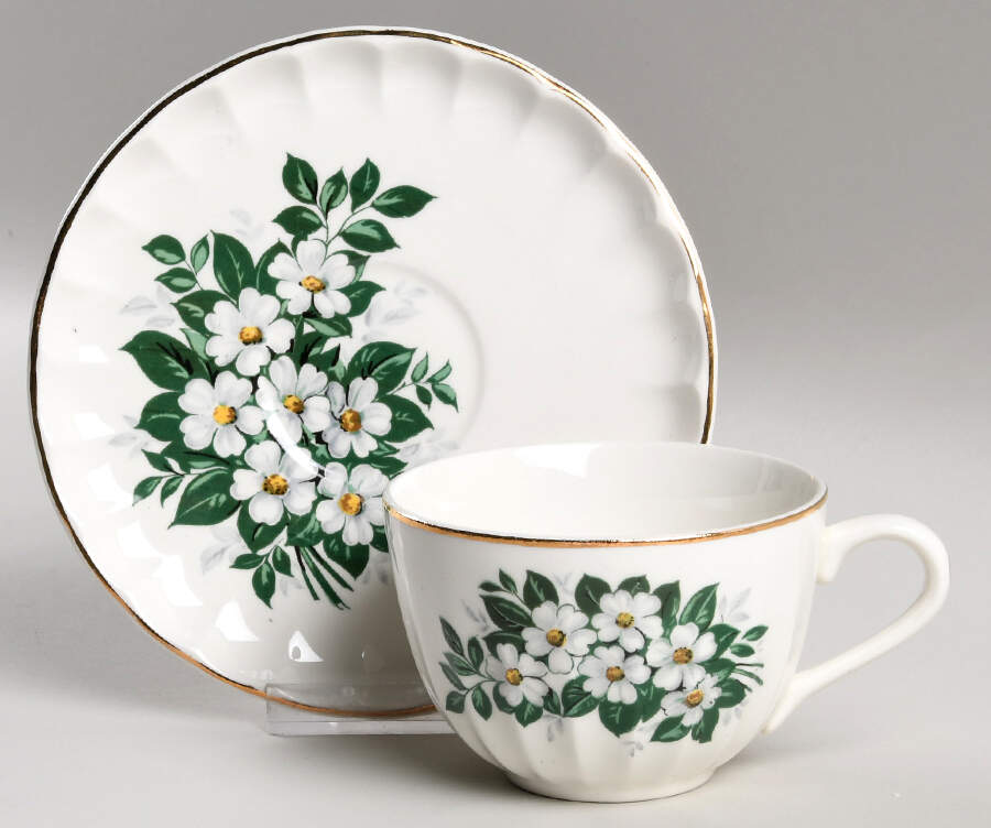 GEO14 Flat Cup & Saucer Set by WS George-1