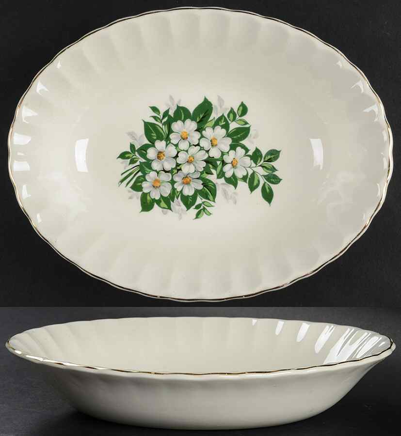 GEO14 9" Oval Vegetable Bowl by WS George-1