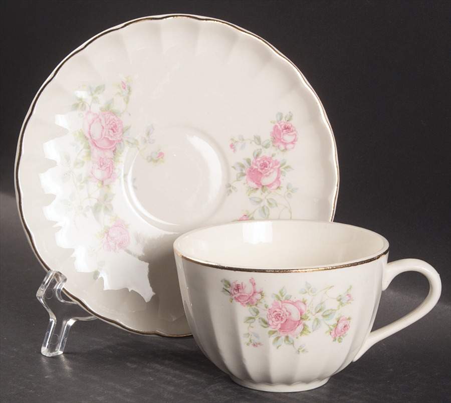 B8949-4 Flat Cup & Saucer Set by WS George-1