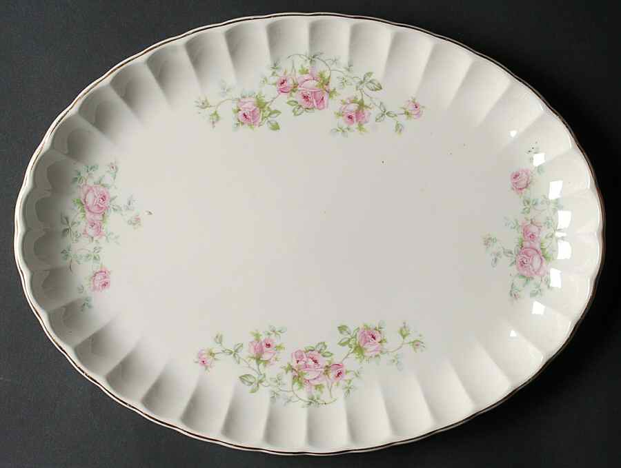 B8949-4 13" Oval Serving Platter by WS George-1
