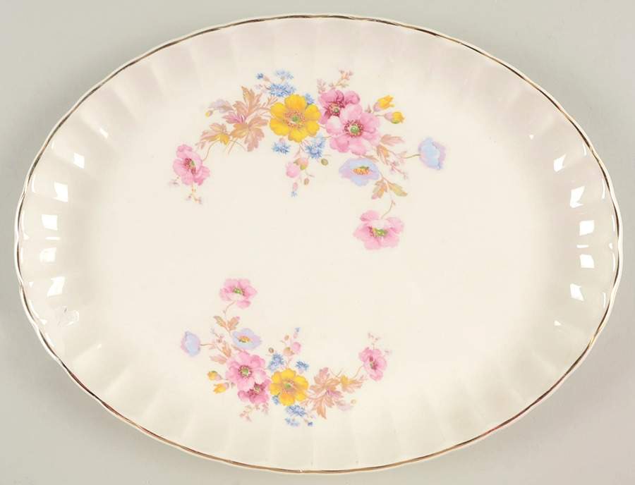 GEO18 13" Oval Serving Platter by WS George-1