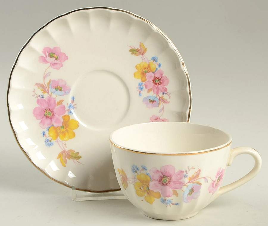 GEO18 Flat Cup & Saucer Set by WS George-1