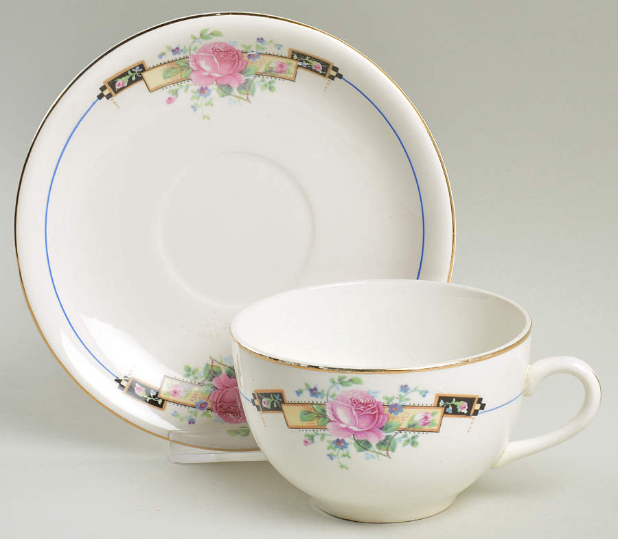 66502 Flat Cup & Saucer Set by WS George-1