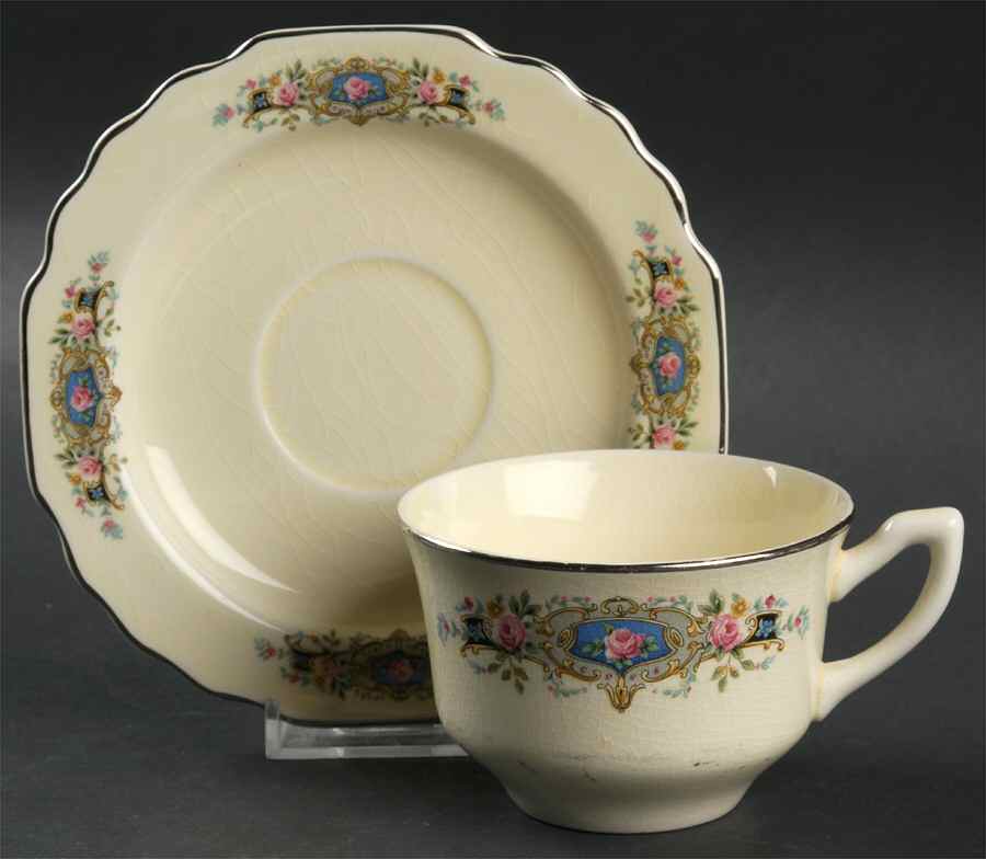 GEO22 Flat Cup & Saucer Set by WS George-1