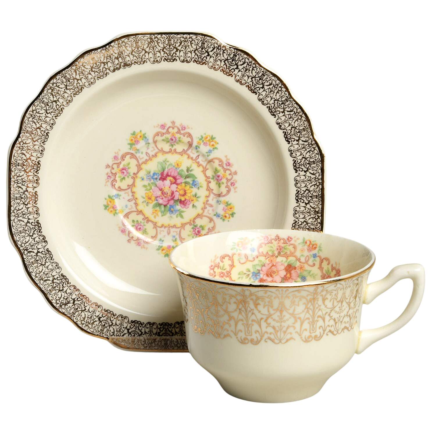 5S9125 Flat Cup & Saucer Set by WS George-1