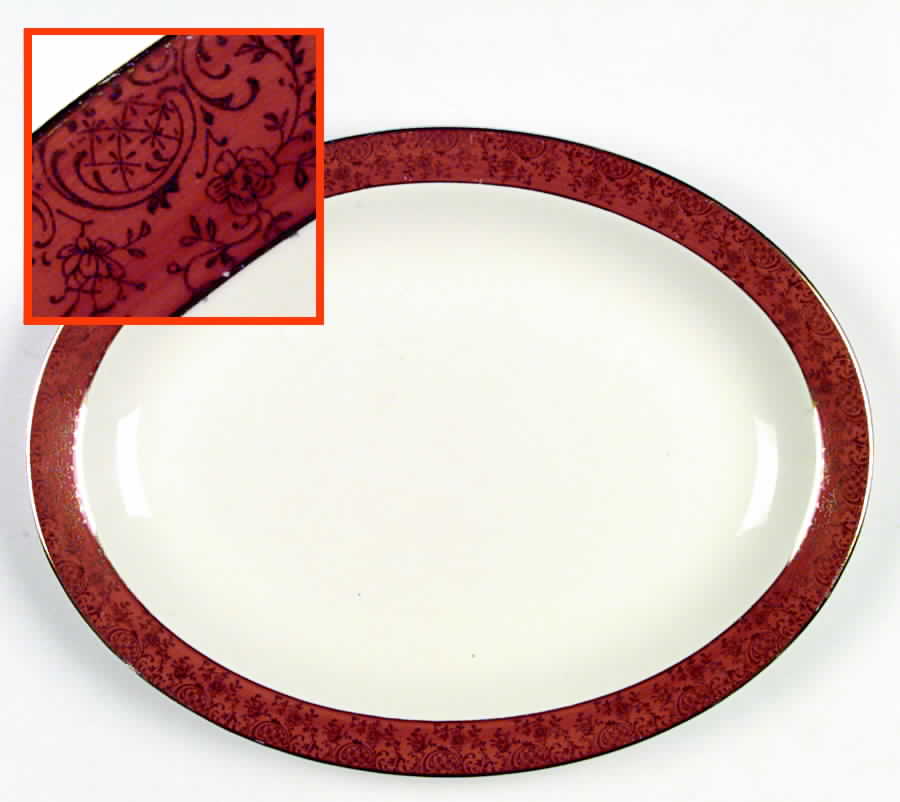 GEO27 13" Oval Serving Platter by WS George-1