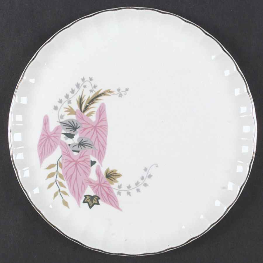 Pink Caladiums Dinner Plate by WS George-1