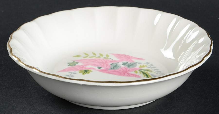 Pink Caladiums Fruit/Dessert (Sauce) Bowl by WS George-1