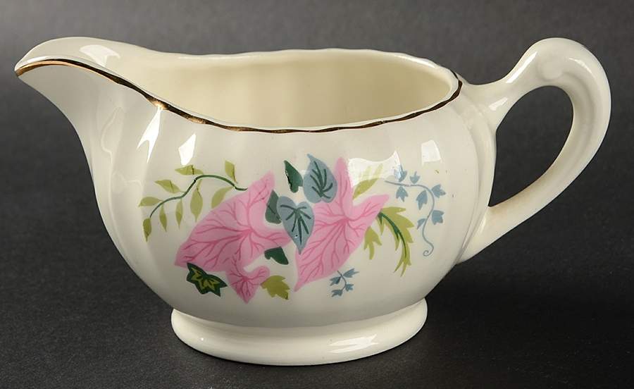 Pink Caladiums Creamer by WS George-1