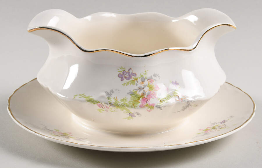 38910 Gravy Boat with Attached Underplate by WS George-1
