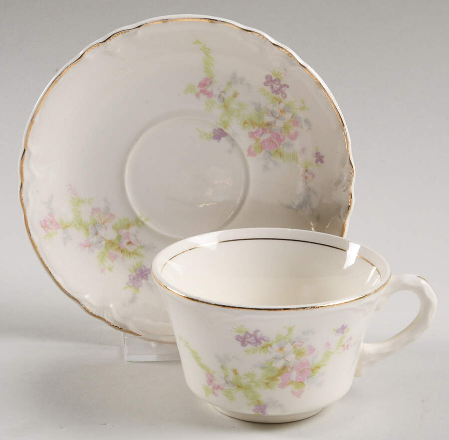 38910 Flat Cup & Saucer Set by WS George-1