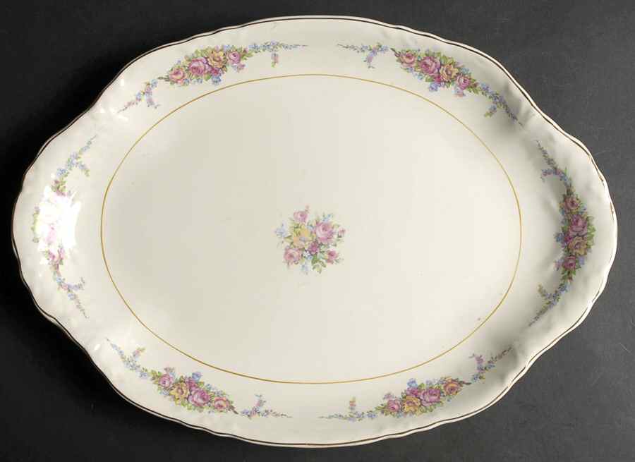 39036 16" Oval Serving Platter by WS George-1