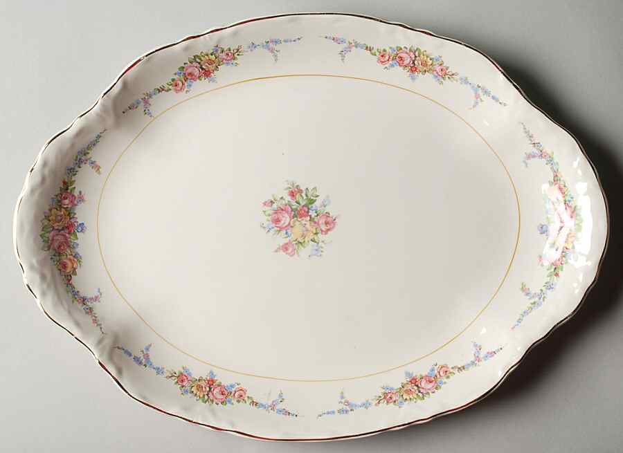 39036 14" Oval Serving Platter by WS George-1