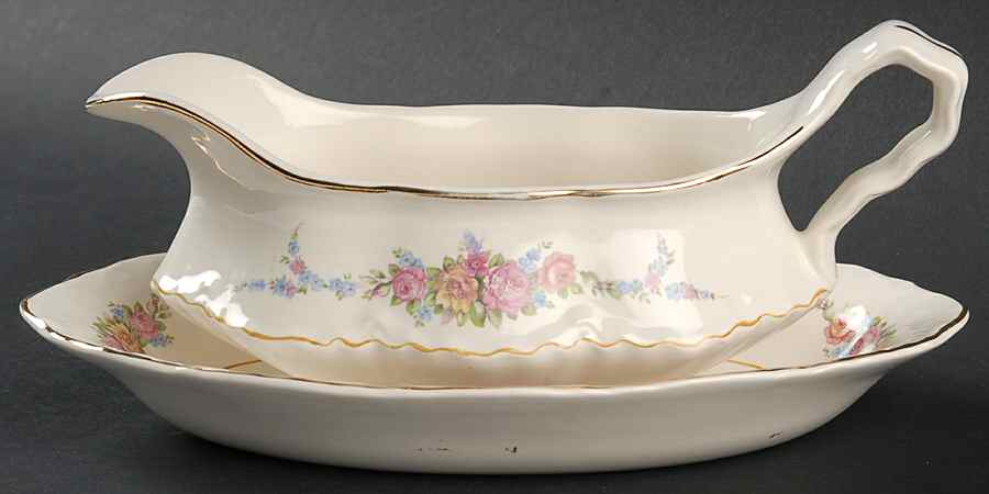 39036 Gravy Boat & Underplate/Relish by WS George-1