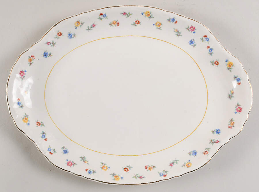 GEO61 13" Oval Serving Platter by WS George-1