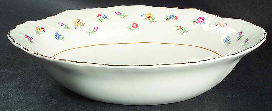 GEO61 10" Oval Vegetable Bowl by WS George-1