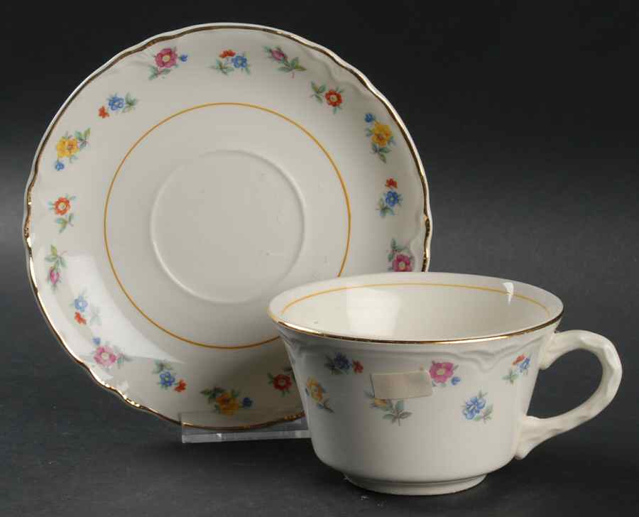 GEO61 Flat Cup & Saucer Set by WS George-1